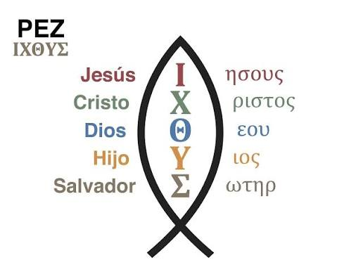 Acróstico Jesús, iglesia primitiva, iglesia, primitiva, pez