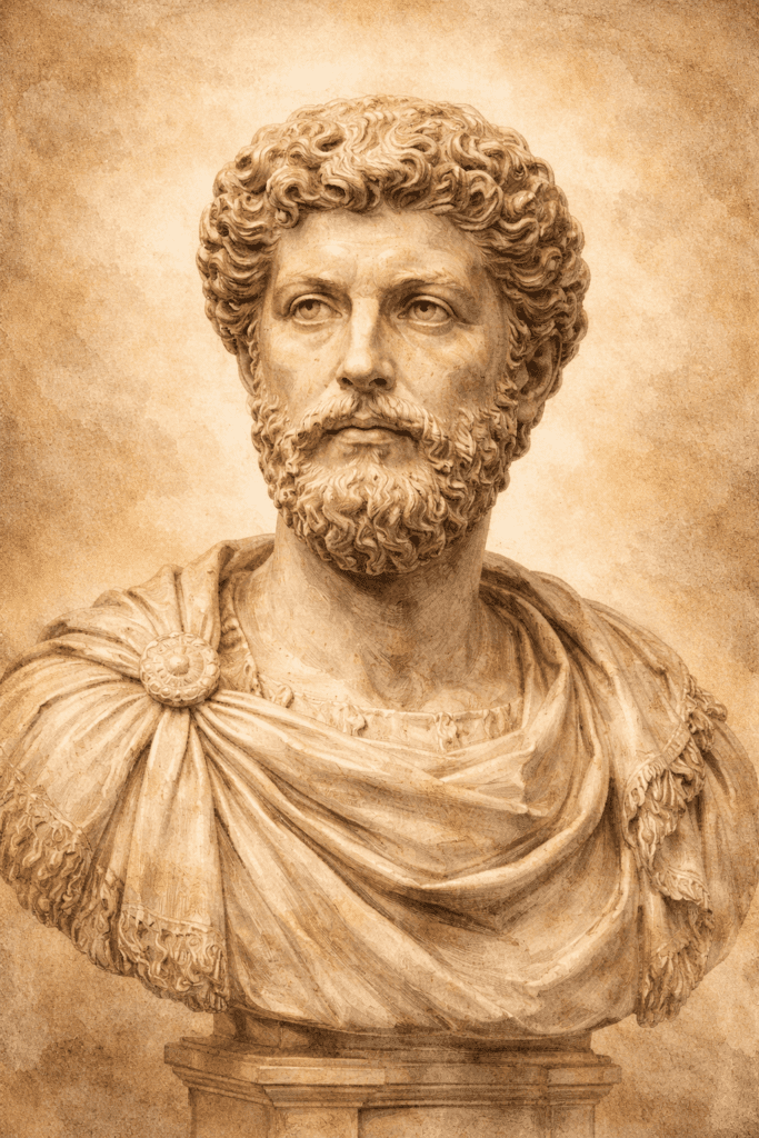 Marco Aurelio busto rostro